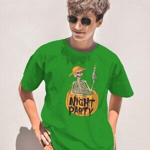 Skeleton Night Party Halloween T-Shirt